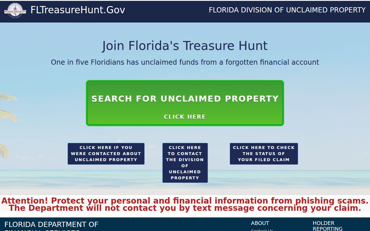 Florida Treasure Hunt official name search used with Oviedo records