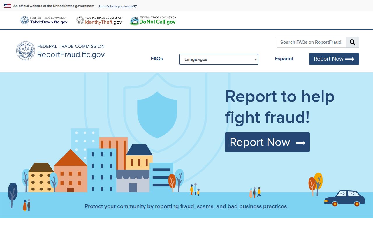 FTC fraud reporting portal for an Oviedo neighborhood scam report