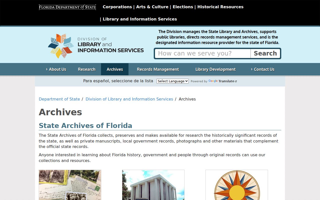 State Archives of Florida page for an Oviedo address history