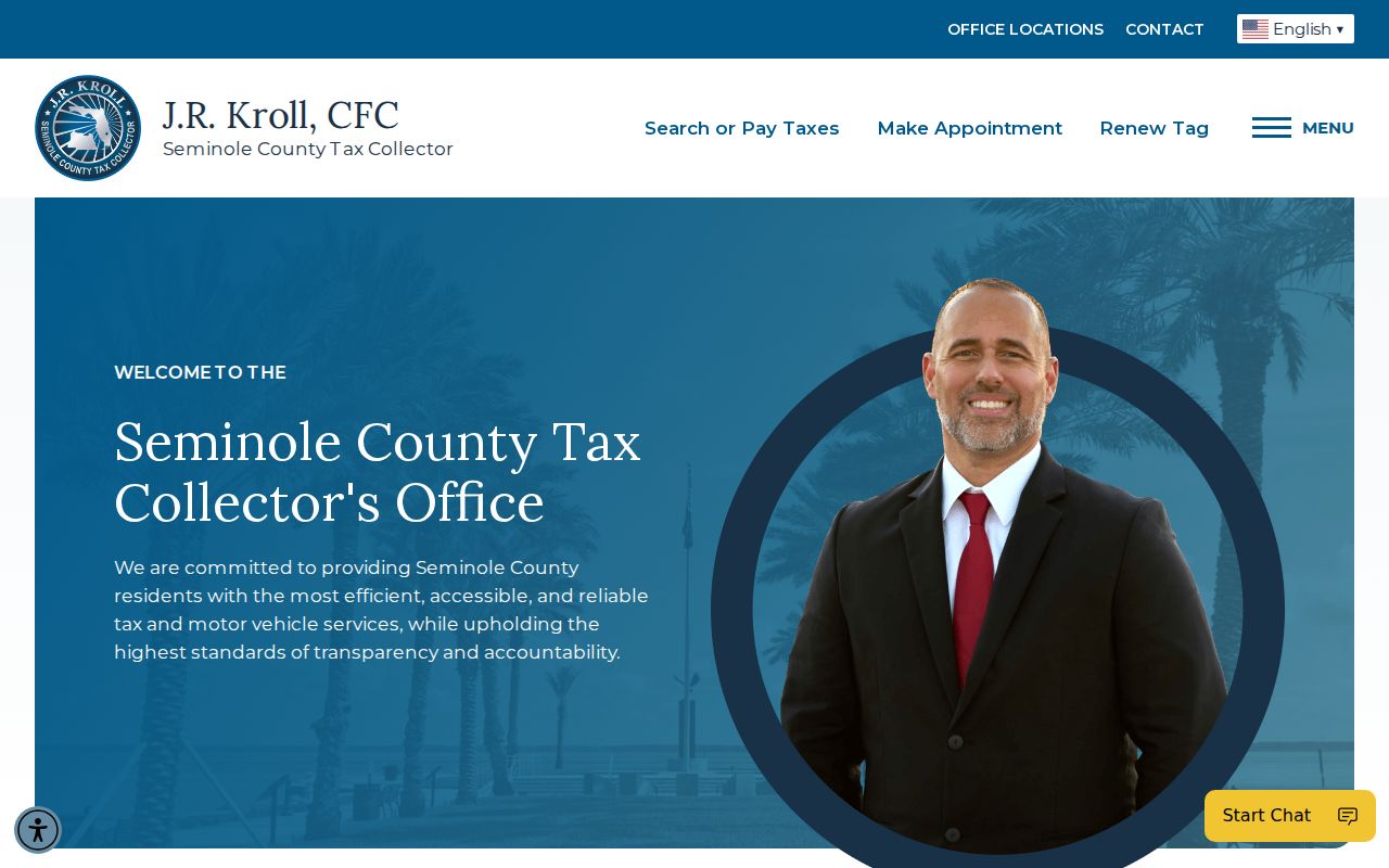 Seminole County property tax services used with the Oviedo street directory
