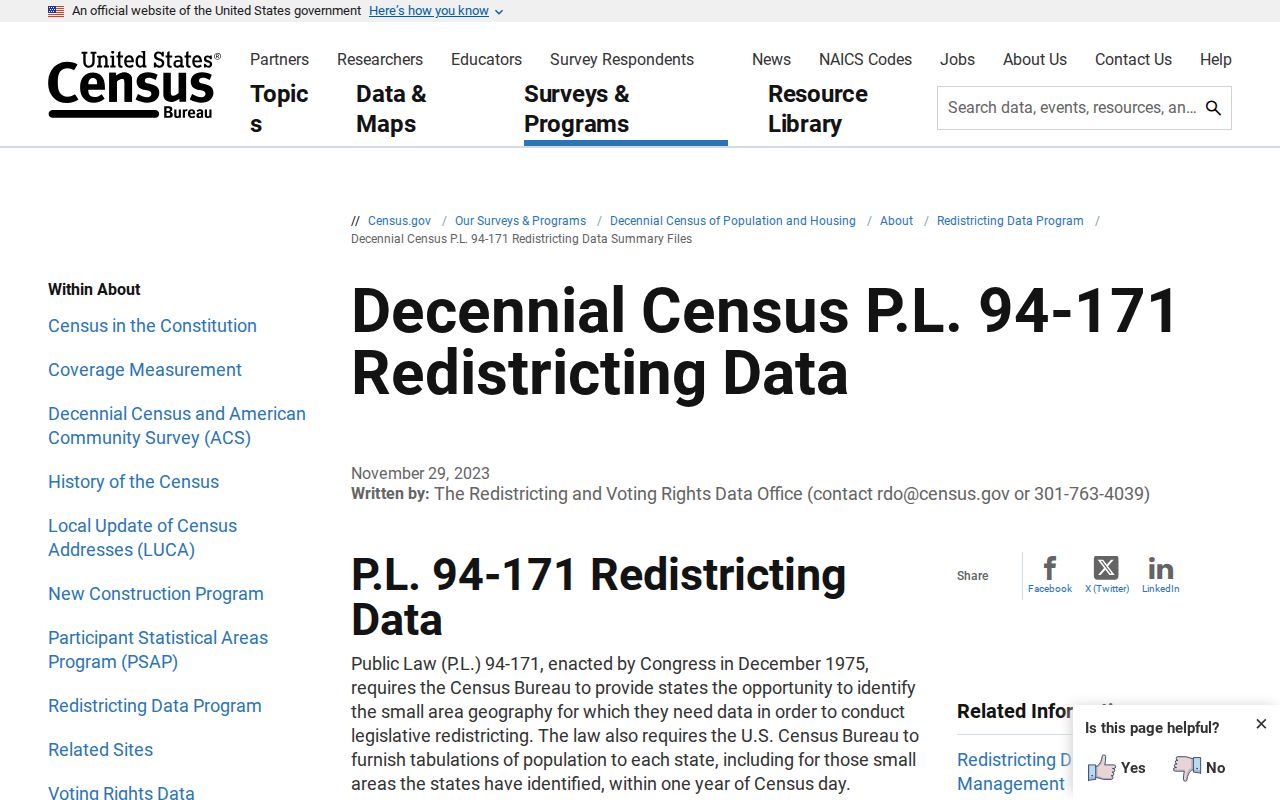 U.S. Census Bureau geographic summary file resources for ZIP area analysis