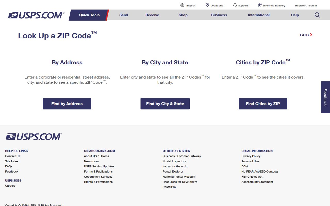 USPS ZIP Code Lookup form for an Oviedo address